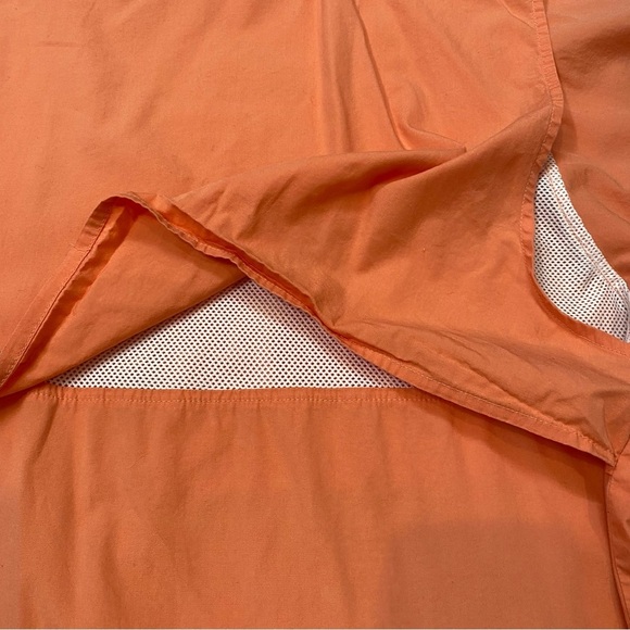 COLUMBIA PFG Big Men's 4XL Melon Orange Fishing Button-Down short sleeve Shirt - Picture 6 of 9